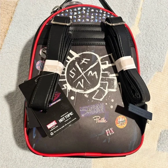 Her Universe Black and Red Motorcycle Jacket Backpack
